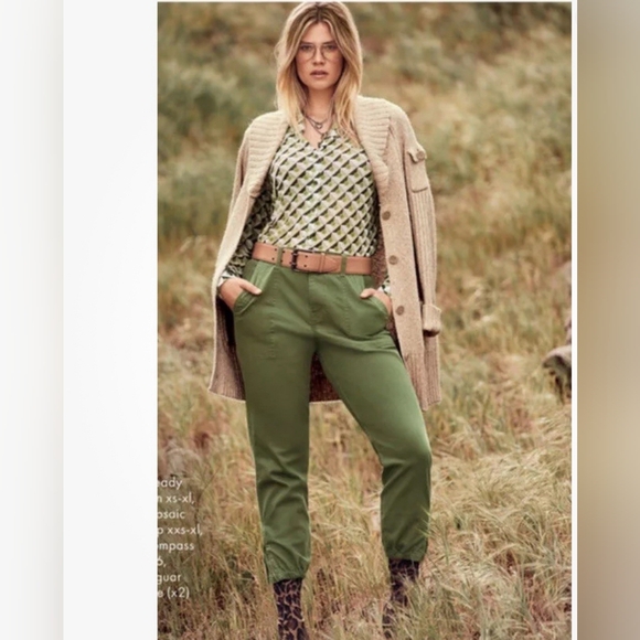 CAbi Pants - Cabi Compass green cargo jogger pants 4318 6